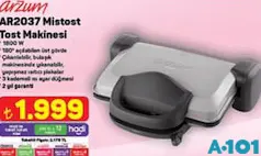 ARZUM AR2037 MİSTOST TOST MAKİNESİ ARZUM AR2037 MİSTOST TOST MAKİNESİ